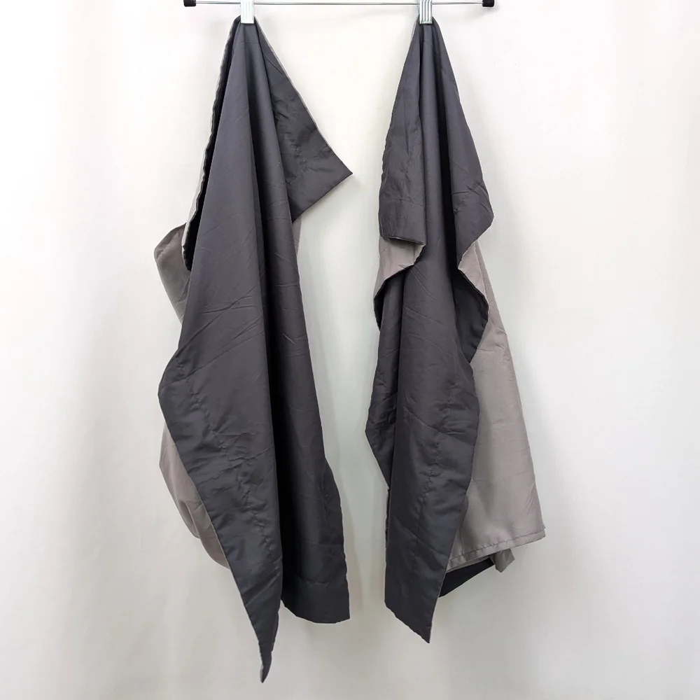 NWOT Pillow Shams Charcoal Gray/Light Gray Flanged Edge Envelope Style Set of 2